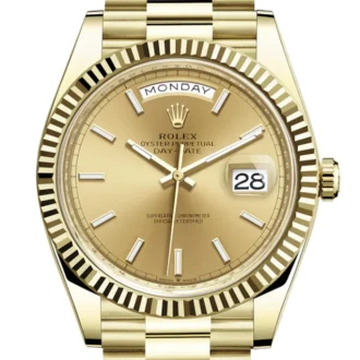 Rolex Day-Date Champagne Dial 18K Yellow Gold President Automatic Men’s Watch - Replica