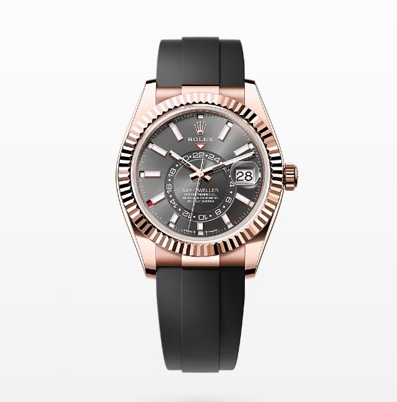 Rolex Sky-Dweller Oyster, 42 mm, Everose Gold, Ref 336235 - Replica