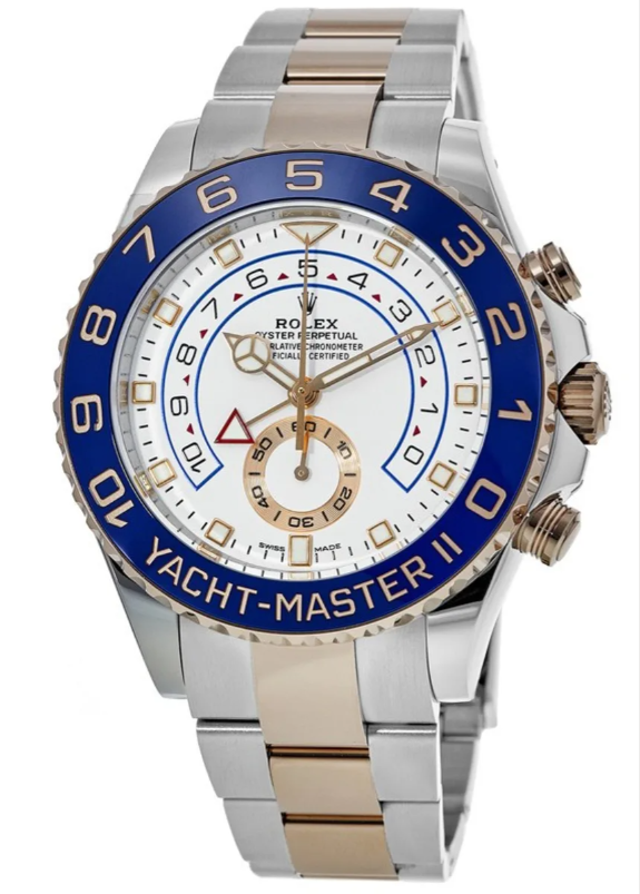 Rolex Yacht-Master II White Dial Steel and 18k Everose Gold Men's Watch M116681-0002 - Replica