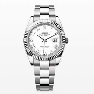 Rolex Datejust M126334-0023 Oyster, 41 mm, Oystersteel and white gold Watch - Replica