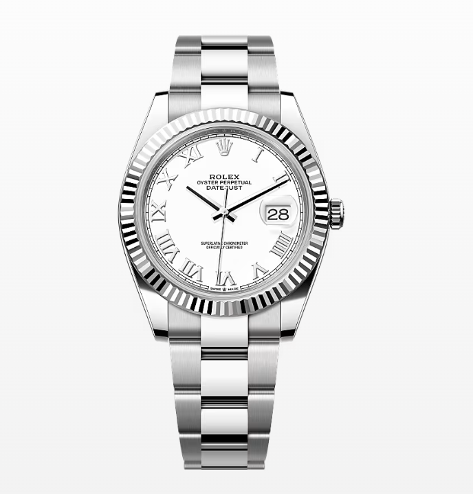 Rolex Datejust M126334-0023 Oyster, 41 mm, Oystersteel and white gold Watch - Replica