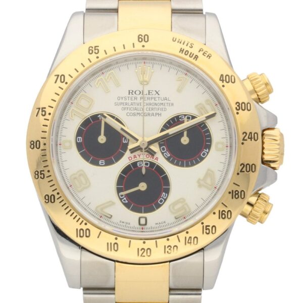 Pre-owned Rolex Oyster Perpetual Chronograph Automatic Chronometer White Dial Men's Watch - Replica