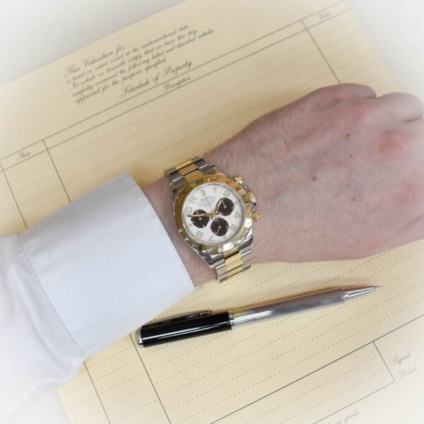 Pre-owned Rolex Oyster Perpetual Chronograph Automatic Chronometer White Dial Men's Watch - Replica - Image 5