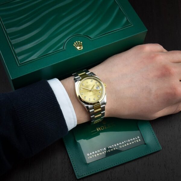 Rolex Day-Date Champagne Dial 18K Yellow Gold President Automatic Men’s Watch - Replica - Image 6
