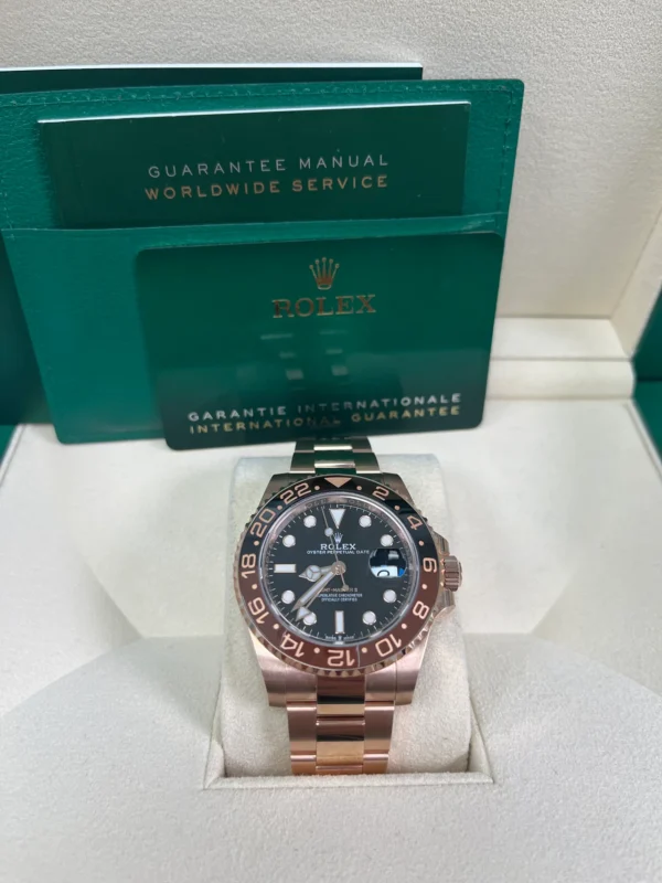Rolex GMT-Master II 18K Everose Rose Gold “The Rootbeer”(Ref# 126715CHNR) Watch - Replica - Image 9