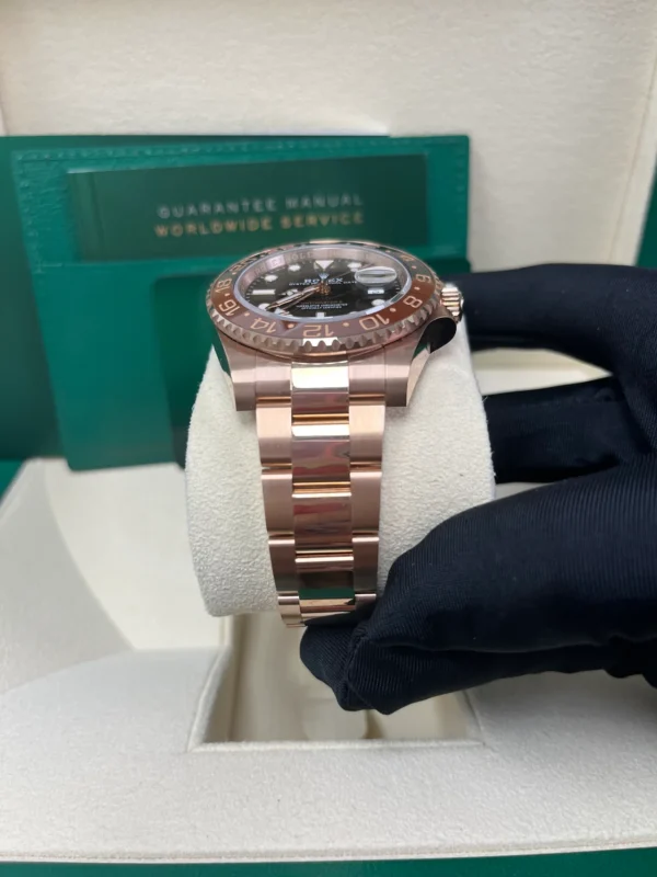 Rolex GMT-Master II 18K Everose Rose Gold “The Rootbeer”(Ref# 126715CHNR) Watch - Replica - Image 3