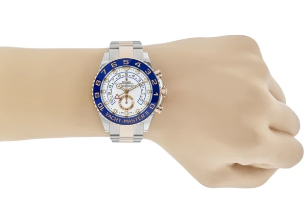 Rolex Yacht-Master II White Dial Steel and 18k Everose Gold Men's Watch M116681-0002 - Replica - Image 2
