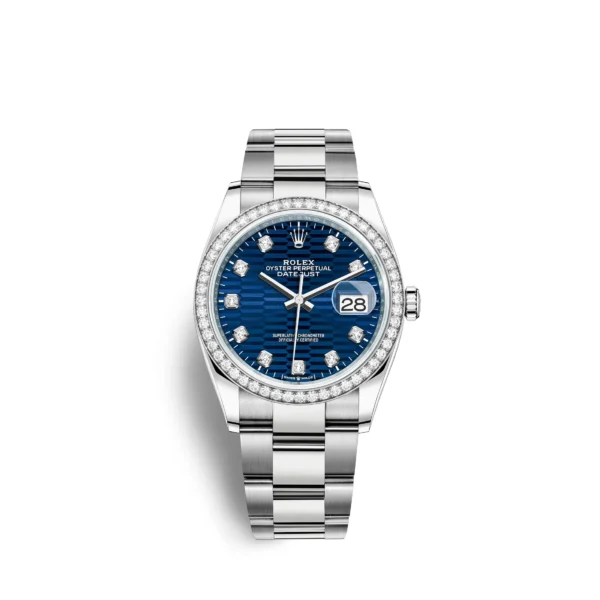 Rolex Datejust 36mm, Oystersteel and 18k White Gold, Ref# 126284rbr-0050 Watch - Replica