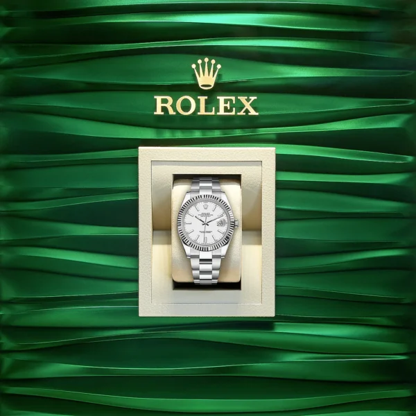 Rolex Datejust M126334-0023 Oyster, 41 mm, Oystersteel and white gold Watch - Replica - Image 3