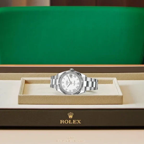 Rolex Datejust M126334-0023 Oyster, 41 mm, Oystersteel and white gold Watch - Replica - Image 2