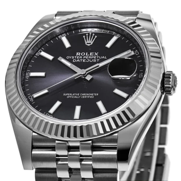 Rolex DATEJUST 41 Oyster, 41 mm, Oystersteel and white gold, M126334-0018 Watch - Replica - Image 9