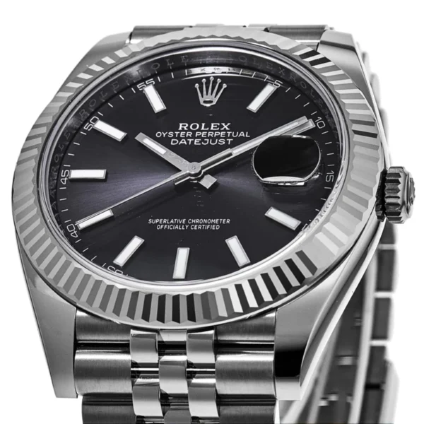Rolex DATEJUST 41 Oyster, 41 mm, Oystersteel and white gold, M126334-0018 Watch - Replica - Image 5