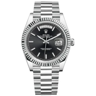 Day-date 40 Platinum Black Dial Men’s Watch M228236-0003 - Replica
