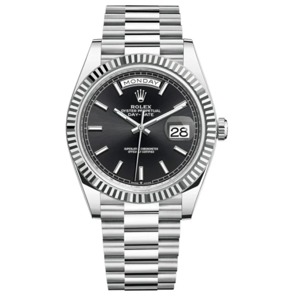 Day-date 40 Platinum Black Dial Men’s Watch M228236-0003 - Replica