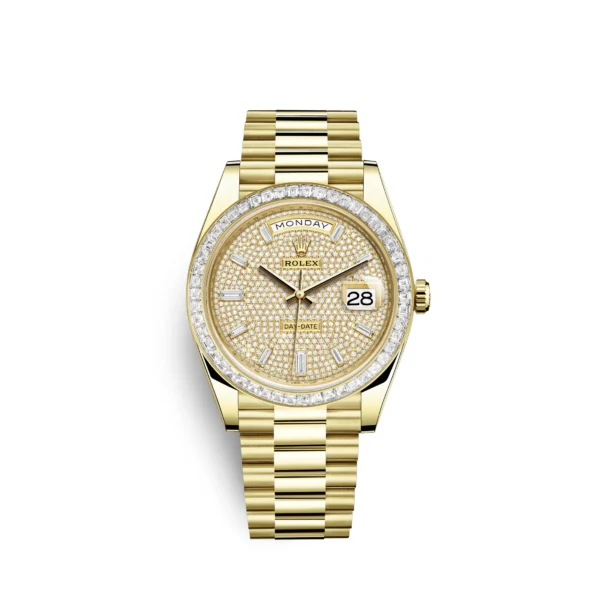 Rolex Day-Date 40mm 228398TBR-0036 Diamond Paved Dial President Watch - Replica