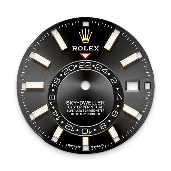 Rolex Sky-Dweller, 42mm, Oystersteel and 18k Yellow Gold, Black, Oyster, Ref# 336933-0003 Watch - Replica - Image 4