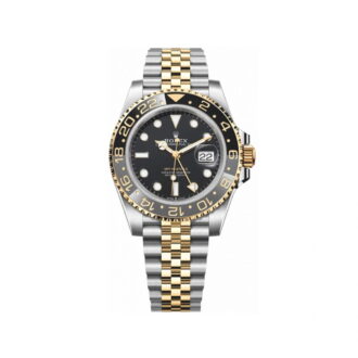 Rolex GMT-Master II, 40mm, Oystersteel and 18k Yellow Gold, Ref# 126713GRNR-0001 Watch - Replica
