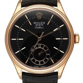 Rolex Cellini Dual-Time 50525 Rose Gold Watch - Replica
