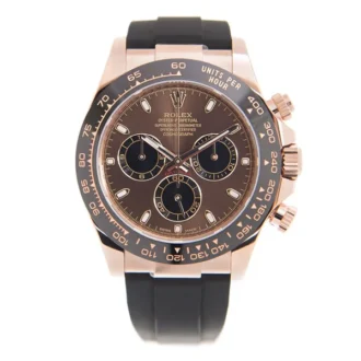 Rolex Cosmograph Daytona Everose Gold Chocolate Dial Oysterflex 116515LN Watch - Replica