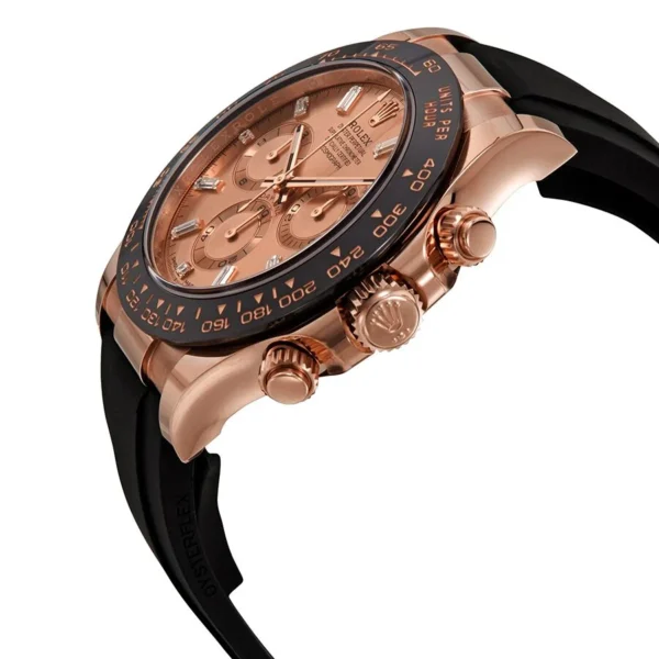Cosmograph Daytona Pink Diamond Dial Men's Chronograph Oysterflex Watch - Replica - Image 4