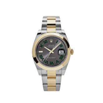 Rolex Datejust 41 126333 Wimbledon Dial Mens Watch Box Papers - Replica