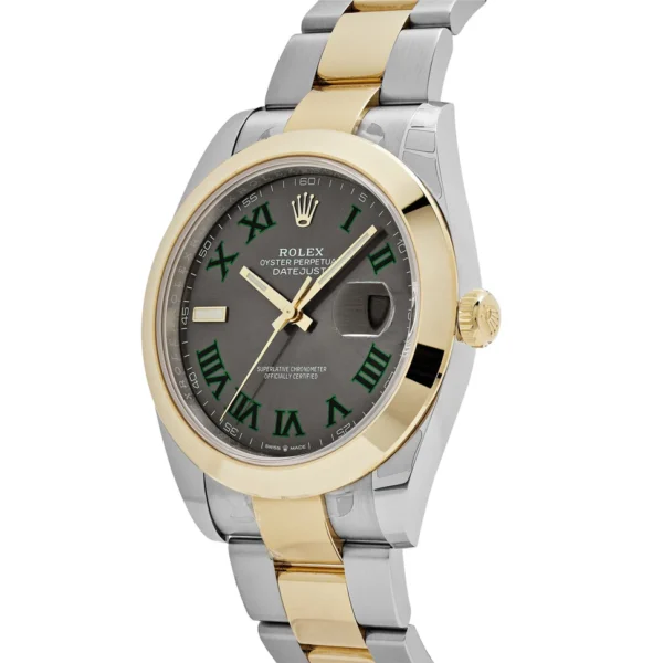 Rolex Datejust 41 126333 Wimbledon Dial Mens Watch Box Papers - Replica - Image 3