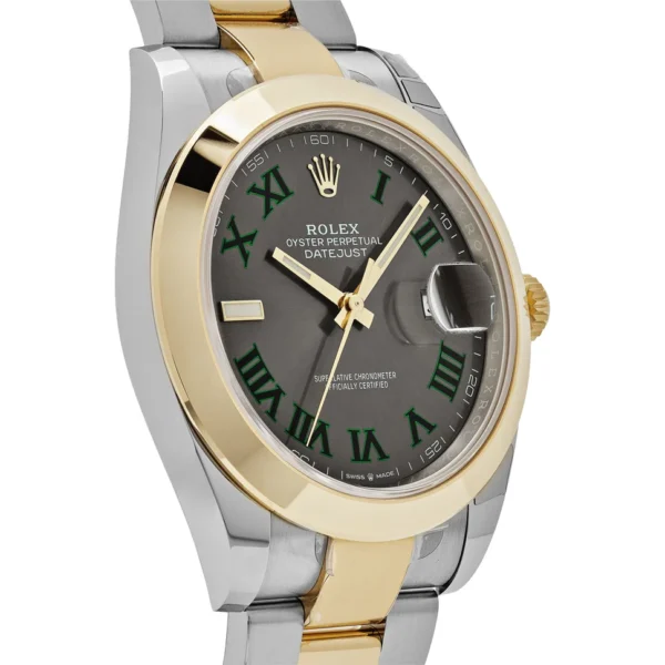 Rolex Datejust 41 126333 Wimbledon Dial Mens Watch Box Papers - Replica - Image 4