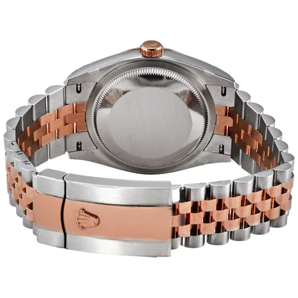 Rolex Datejust 36 Black Diamond Dial Automatic Men's Steel and 18kt Everose Gold Jubilee Watch - Replica - Image 3