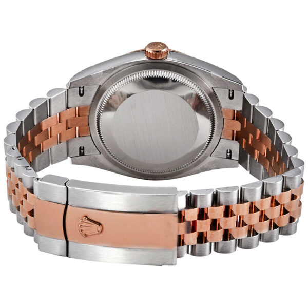 Rolex Datejust 36 Dark Rhodium Diamond Dial Men’s Steel and 18K Everose Gold Oyster Watch 126201DRRDO - Replica - Image 4