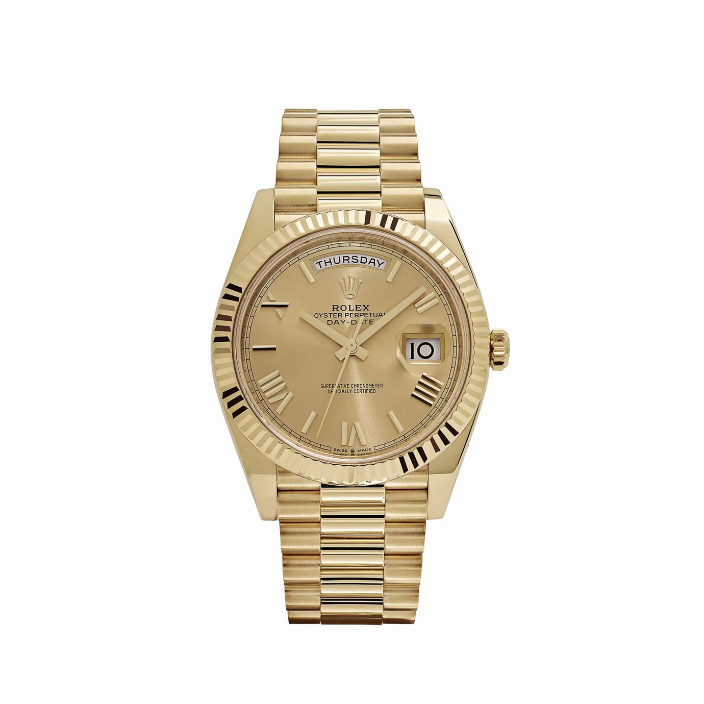 Rolex Day-Date 40 Champagne Dial 18K Yellow Gold President Automatic Men’s Watch 228238CRSP - Replica