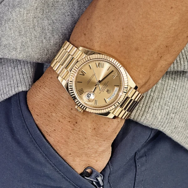 Rolex Day-Date 40 Champagne Dial 18K Yellow Gold President Automatic Men’s Watch 228238CRSP - Replica - Image 3