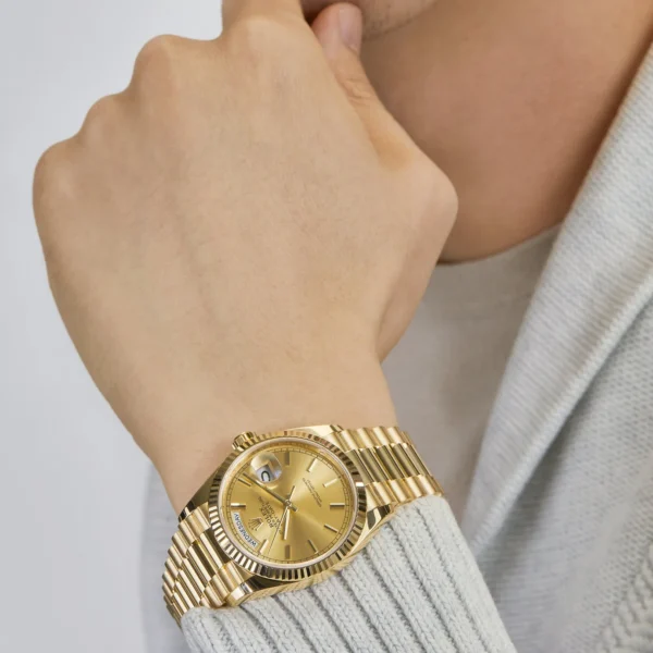 Rolex Day-Date 40 Champagne Dial 18K Yellow Gold President Automatic Men’s Watch 228238CSP - Replica - Image 2