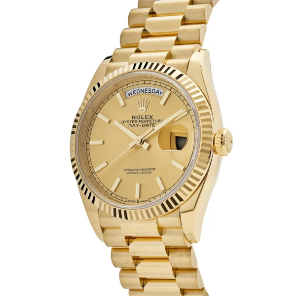 Rolex Day-Date 40 Champagne Dial 18K Yellow Gold President Automatic Men’s Watch 228238CSP - Replica - Image 3