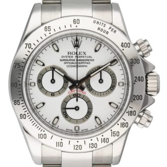 Pre-owned Rolex Cosmograph Daytona White Dial Stainless Steel Oyster Bracelet Automatic Men's Watch - Replica