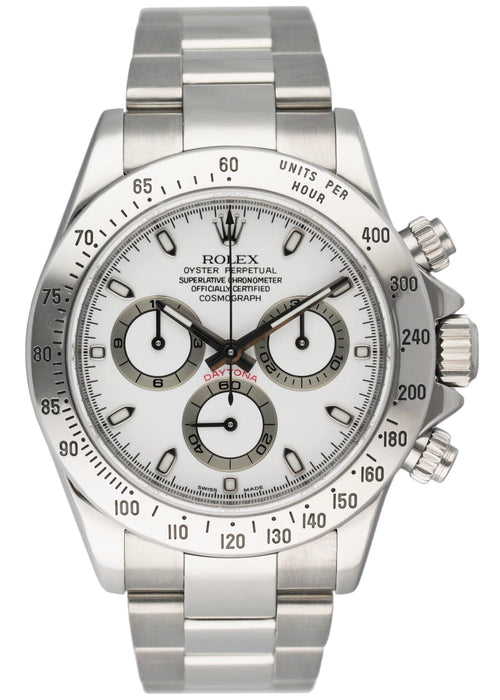 Pre-owned Rolex Cosmograph Daytona White Dial Stainless Steel Oyster Bracelet Automatic Men's Watch - Replica