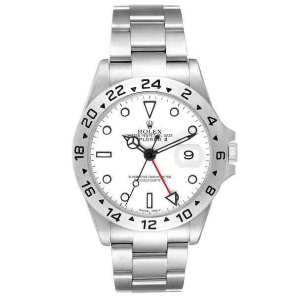 Pre-owned Rolex Explorer II GMT White Dial Men's Watch - Replica