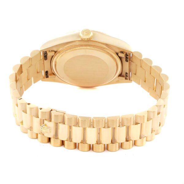 Rolex Day-Date Black Dial 18K Yellow Gold President Automatic Men's Watch - Replica - Image 3