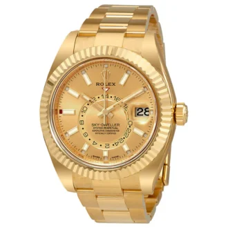 Rolex Sky-Dweller Yellow Gold Champagne Dial Oyster Men's Watch M336938-0001 - Replica