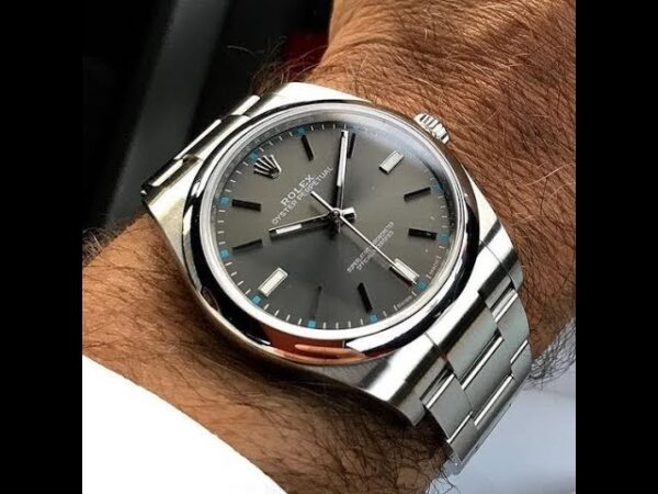 Oyster Perpetual 39 mm Stainless Steel Automatic Dark Rhodium Dial - Replica - Image 4