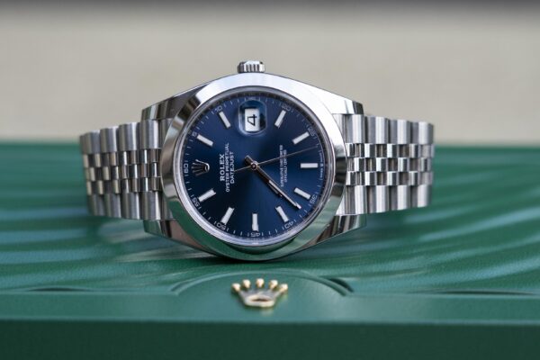 Datejust 41 41mm Smooth Blue Stick Dial Jubilee 126300 2022 - Replica - Image 2