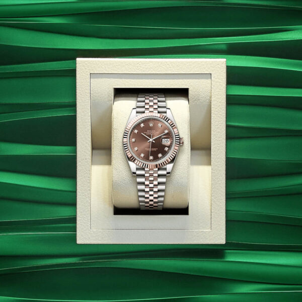 Rolex Datejust watch: Oystersteel and Everose gold - m278271-0026 - Replica - Image 3